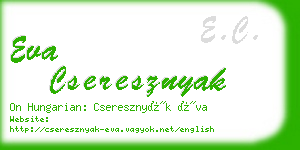 eva cseresznyak business card